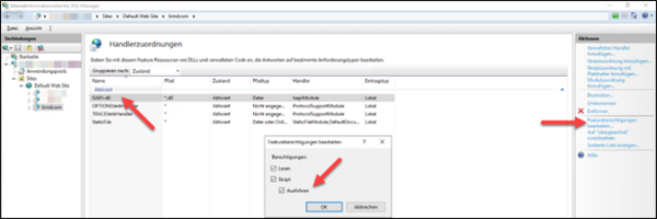 Screenshot_Handlerzuordnungen die ISAPI-dll aktivieren
