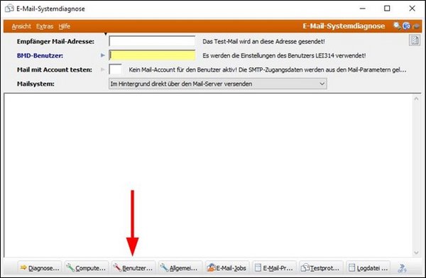 Screenshot der Mail-Parameter, wenn Sie aus der NTCS E-Mails versenden.