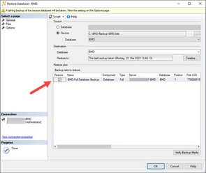 Screenshot_Resore Database Restore