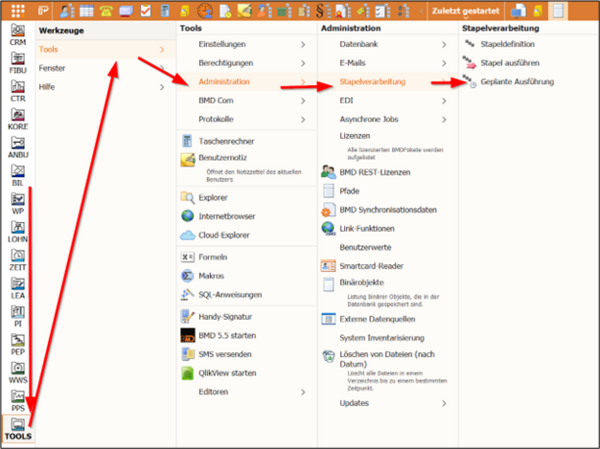 Screenshot_Geplante Ausführung eines Stapels