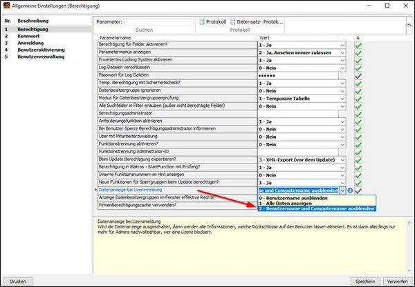 Screenshot_Berechtigung Datenanzeige bei Lizentmeldung