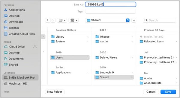 Speicherort der VPN-Verbindung