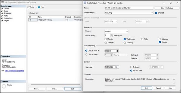 Screenshot_Job Schedule Properties