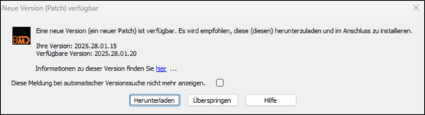 Screenshot_neue Version suchen