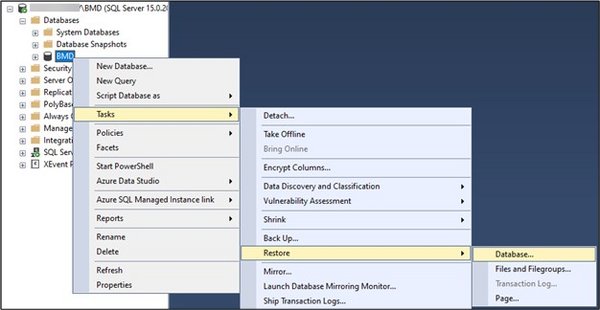 Screenshot_BMD Tasks Restore Database