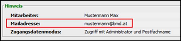 Zu sehen ist ein Screenshot der das Hinweis Fenster zeigt in dem angezeigt wird welches Postfach synchronisiert wird