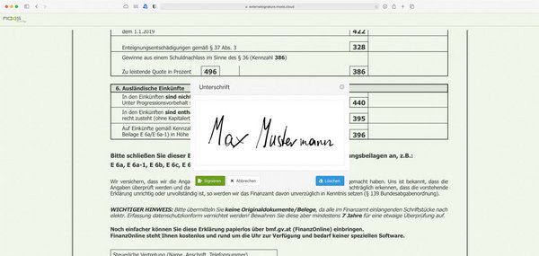 Screenshot aus der BMD Software [Screenshot © BMD]