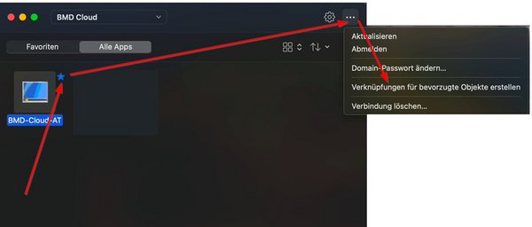 Screenshot der Verknüpfung am Desktop, über die Sie direkt zum Parallels-Login-Fenster gelangen.