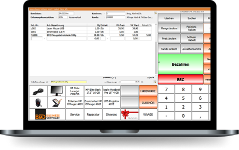 Vorschau-BMD-Kassa Screenshot der BMD Kassensoftware.