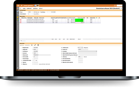 Vorschau-BMD-Reisekostenabrechnung Screenshot der BMD Reisekosten- und Spesenabrechnung.
