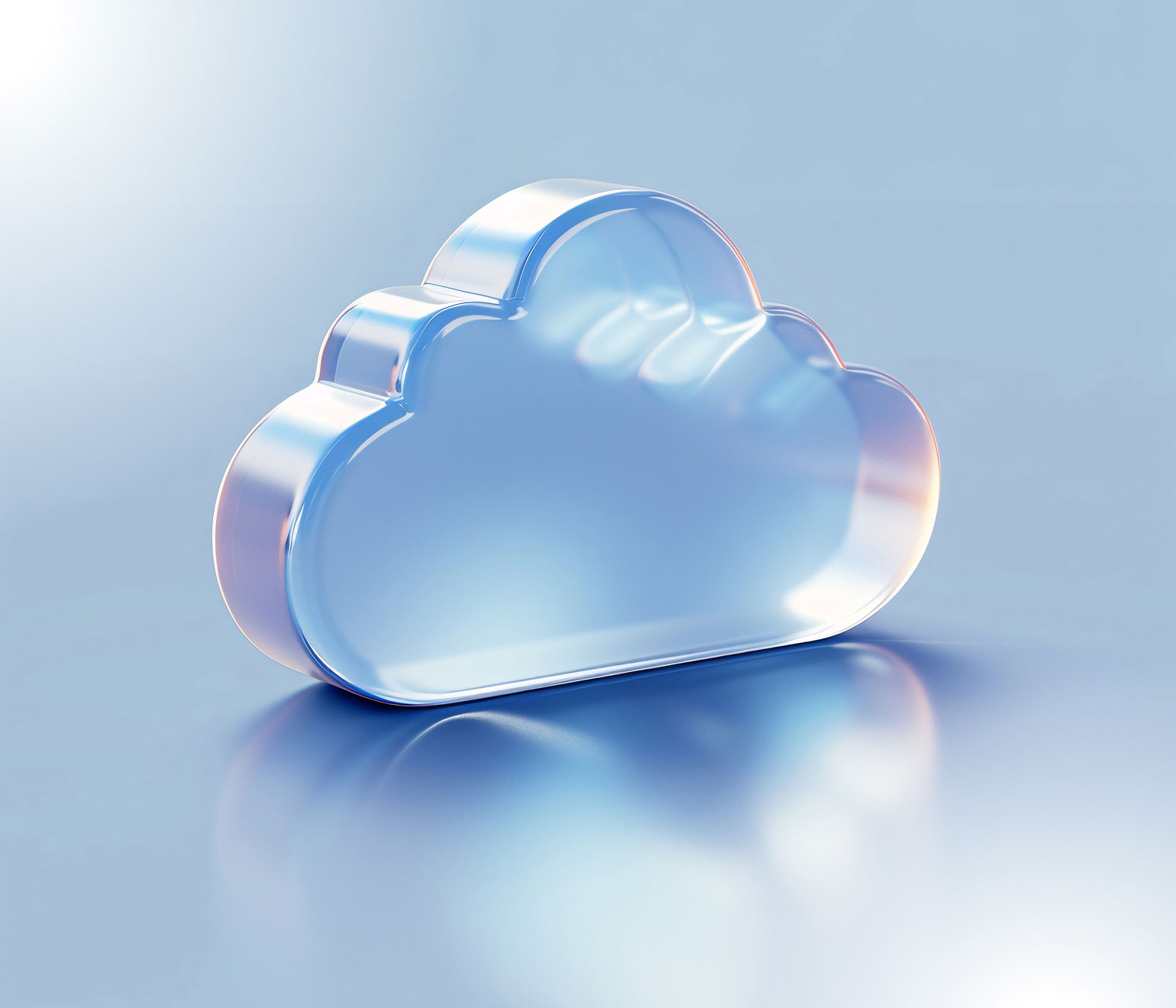 Header BMD Cloud nutzen Darstellung einer Glaswolke die durch das durchscheinende Licht etwas leuchtet.