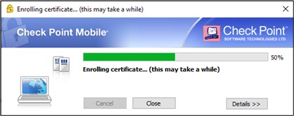 Screenshot des Ladefortschritts