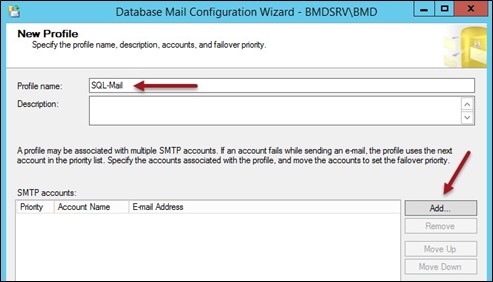 Screenshot_Database Mail Configuration Wizard Profilname