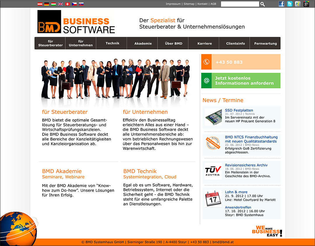 BMD mit neuem Auftritt im Internet