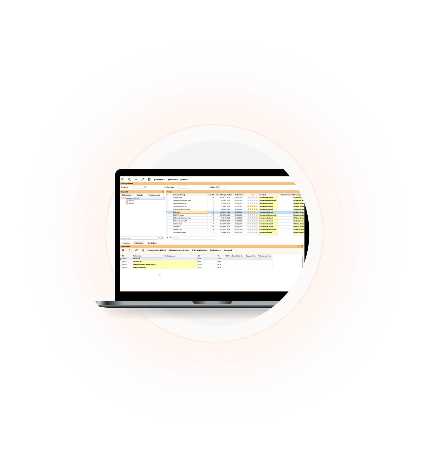 BMD Eventmanager Screenshot BMD Eventmanager