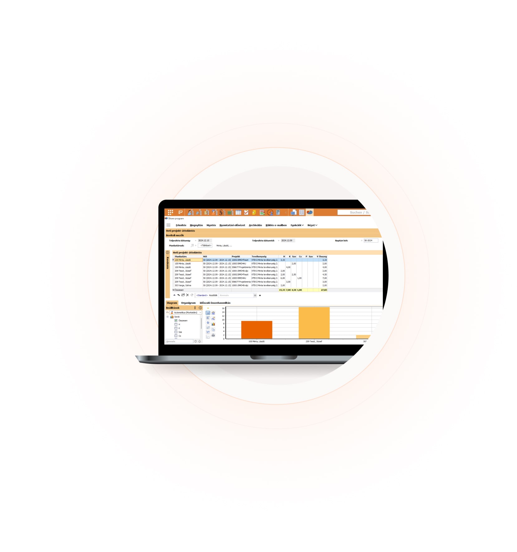 Elemzési műszerfal Screenshot Elemzési műszerfal